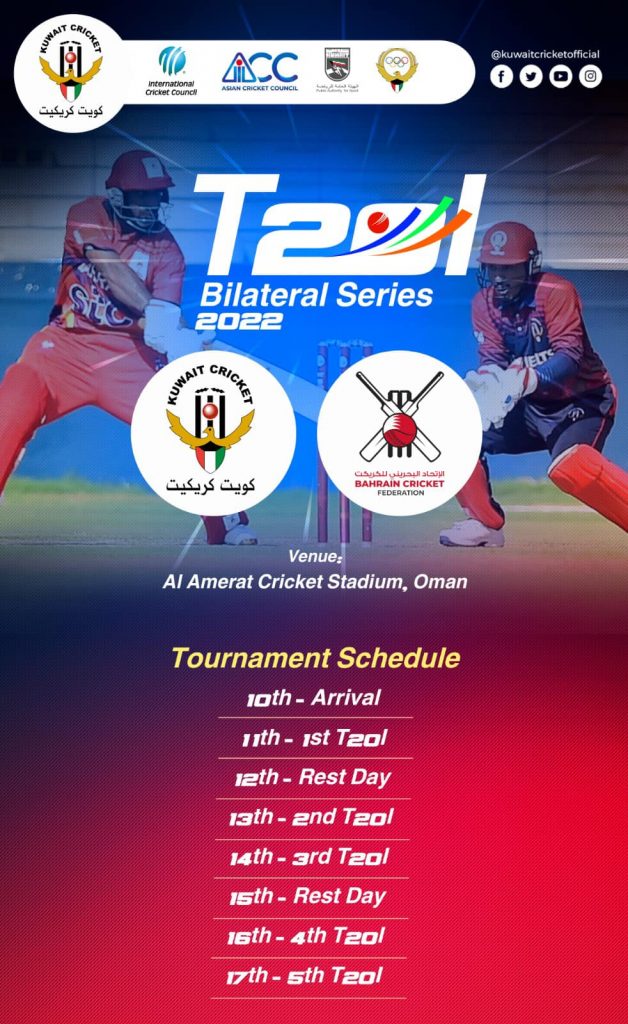 Bahrain vs Kuwait Live Cricket Stream TV Channels